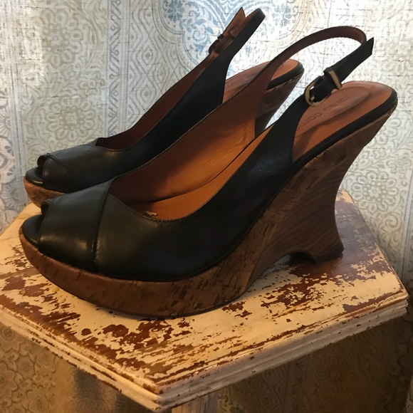 CORSO COMO Black Wedge Platforms - Picture 5 of 8